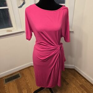 Ann Taylor Pink Tie Waist Dress‎ Dolman Sleeve Casual Party Medium